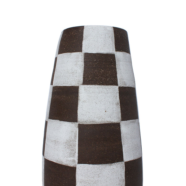 Mellow - Football Vase - Brown Checker