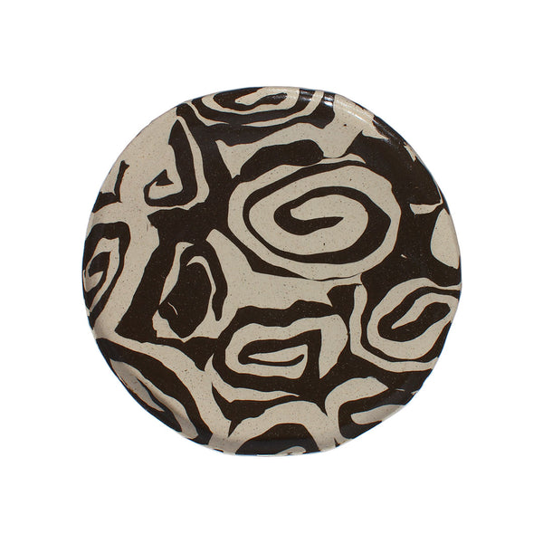 Mellow - Whirl Plate 10" - White & Brown