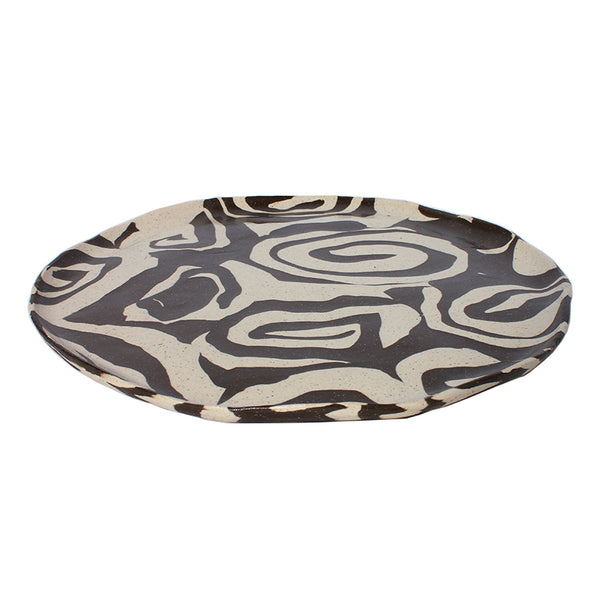 Mellow - Whirl Plate 10" - White & Brown