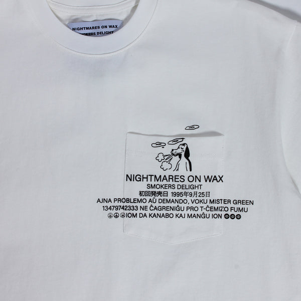 Mister Green / Nightmares On Wax / Warp Records - Esperanto Pocket T-Shirt - White
