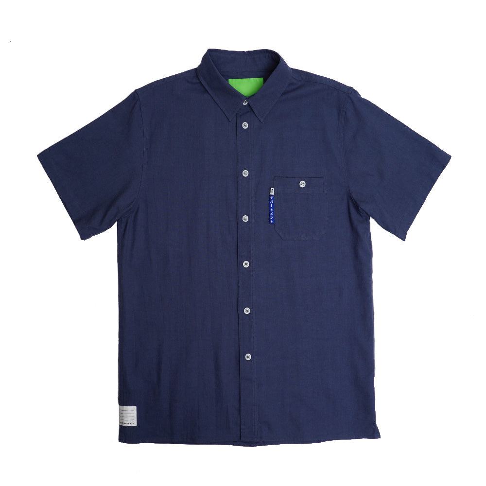 Mister Green - ジェネラルサイケデリックス  S/S Oxford - Washed Navy
