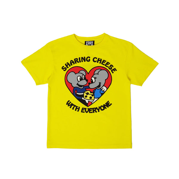 Public Possession - Sharing Cheese Kids Tee - Yellow