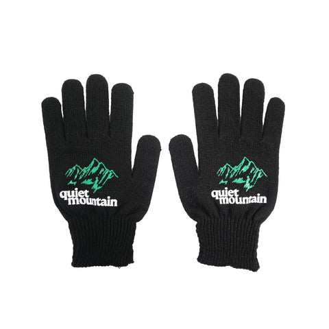 Quiet Mountain Cafe - Knitted Grip Gloves - Black