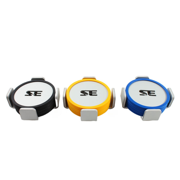 Standard Equipment - 3020 - Coaster Set - Black/Yellow/Blue
