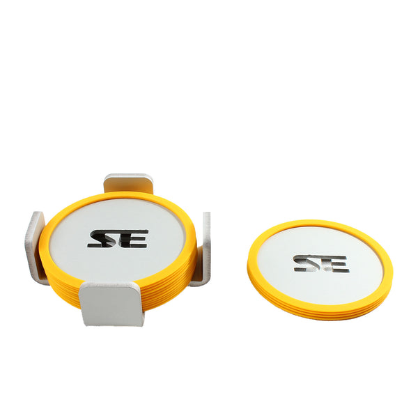 Standard Equipment - 3020 - Coaster Set - Black/Yellow/Blue