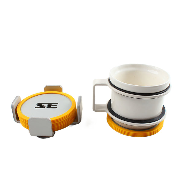 Standard Equipment - 3020 - Coaster Set - Black/Yellow/Blue