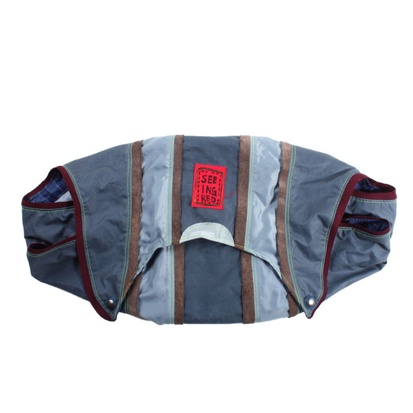 Seeing Red - Hood Bag - Blue/Brown