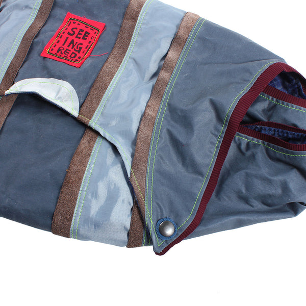 Seeing Red - Hood Bag - Blue/Brown