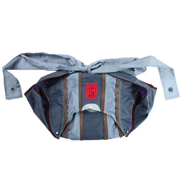 Seeing Red - Hood Bag - Blue/Brown