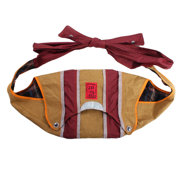 Seeing Red - Hood Bag - Brown/Burgundy