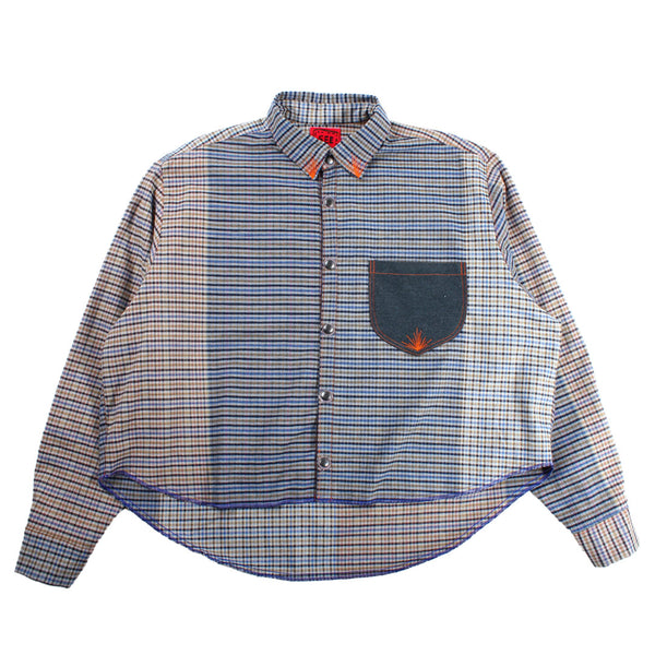 Seeing Red - Lenny Shirt - 003 - Blue/Tan/Beige Plaid