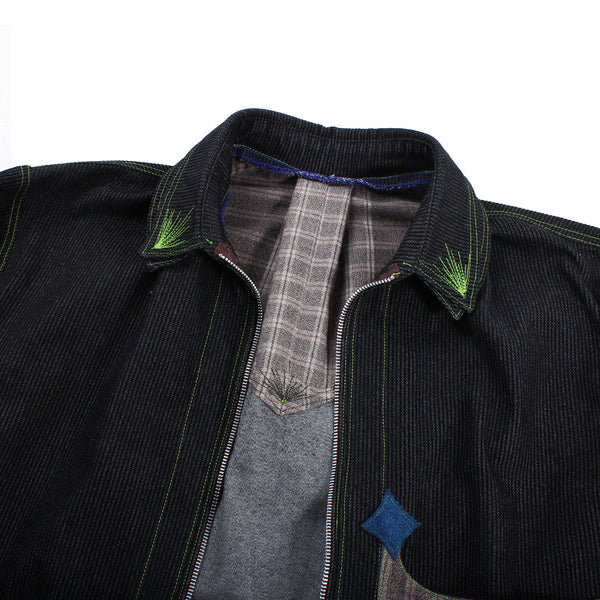 Seeing Red - Steiny B - 003 - Black Cord/Grey Plaid