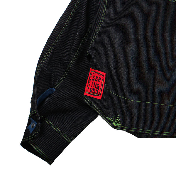 Seeing Red - Steiny B - 003 - Black Cord/Grey Plaid