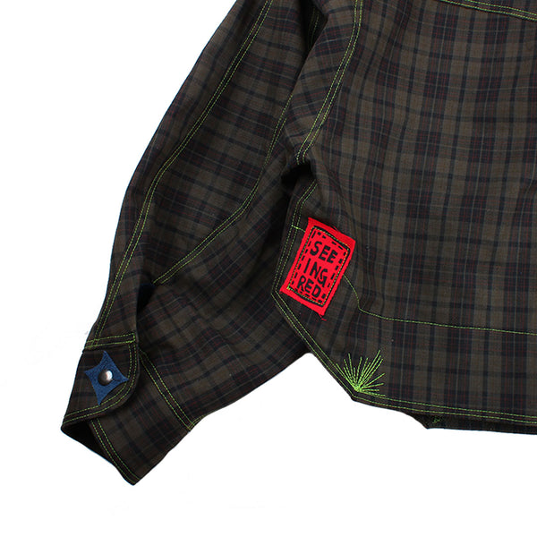 Seeing Red - Steiny B - 002 - Grey Plaid/Brown
