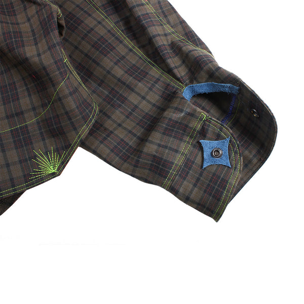 Seeing Red - Steiny B - 002 - Grey Plaid/Brown