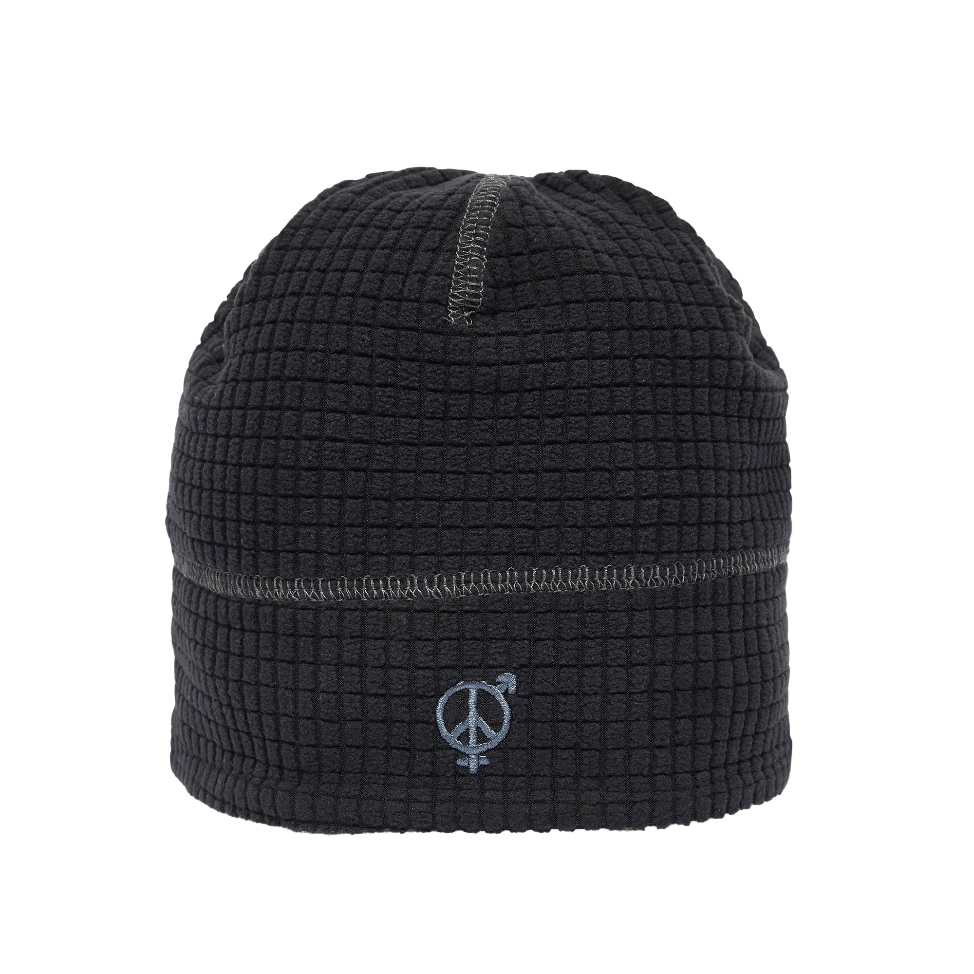 Sexhippies - Reversible Grid Fleece Beanie - Black/Mid Grey