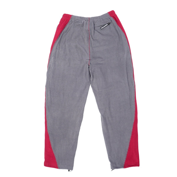 Sexhippies - Grid Fleece Pants - Gunmetal/Burgundy