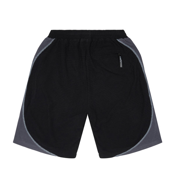 Sexhippies - Grid Fleece Shorts - Black/Charcoal
