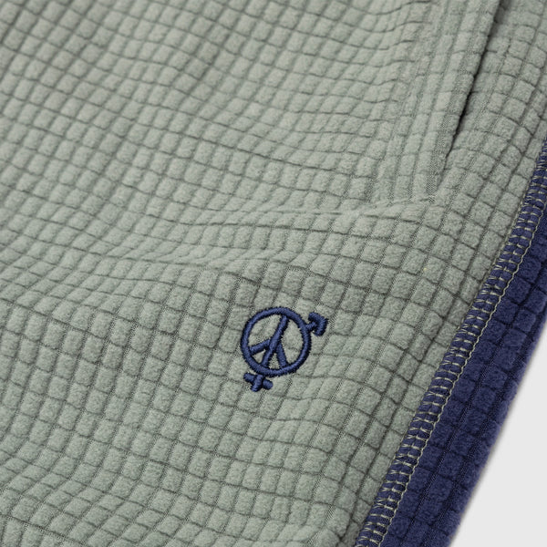 Sexhippies - Grid Fleece Shorts - Sage/Navy