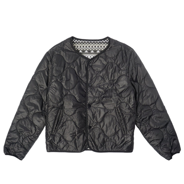 Sexhippies - Reversible Jacquard Knit Insulated Jacket - Black/Grey