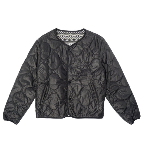 Sexhippies - Reversible Jacquard Knit Insulated Jacket - Black/Grey