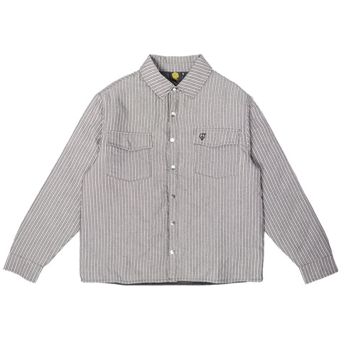 Sexhippies - Insulated Snap Striped Workshirt - Black/Grey/White