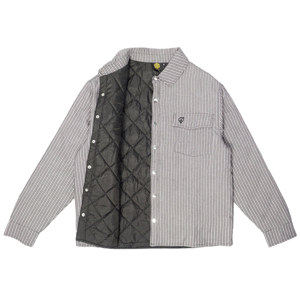 Sexhippies - Insulated Snap Striped Workshirt - Black/Grey/White