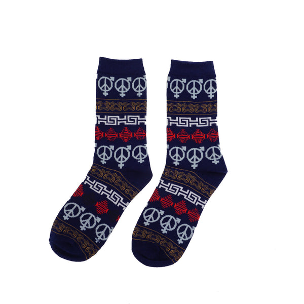 Sexhippies - Local Letters Socks - Navy or Green
