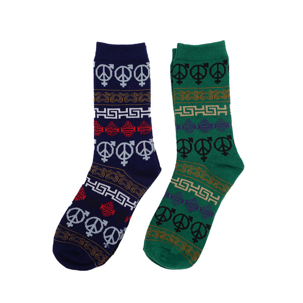 Sexhippies - Local Letters Socks - Navy or Green