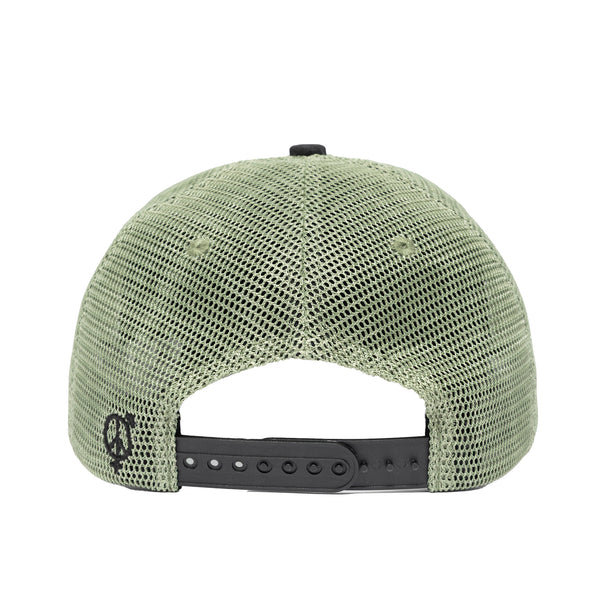 Sexhippies - Welders Stitch Mesh Hat - Black/Sage