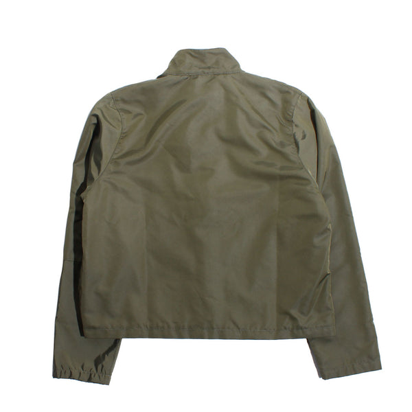 Sturla - Women's Panelled Box Zip Up - Olive Shot Nylon