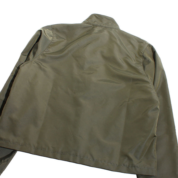 Sturla - Women's Panelled Box Zip Up - Olive Shot Nylon