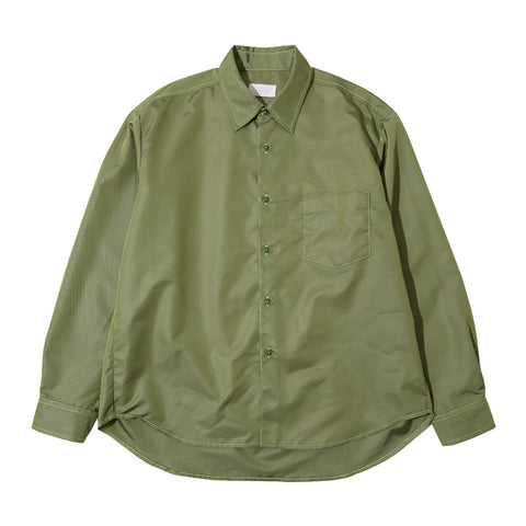 Sturla - L/S Button Up Shirt - Olive Shot Nylon