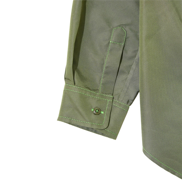 Sturla - L/S Button Up Shirt - Olive Shot Nylon