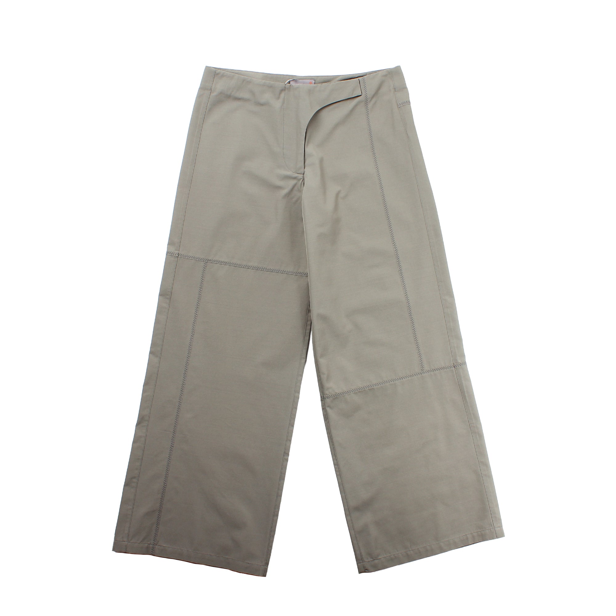 Sturla - Curve Closure Trousers - Sage Silk Nylon