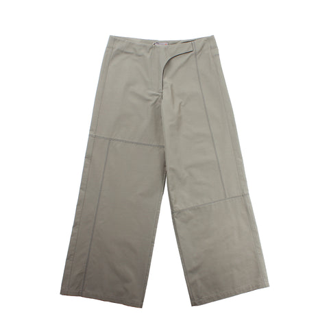 Sturla - Curve Closure Trousers - Sage Silk Nylon