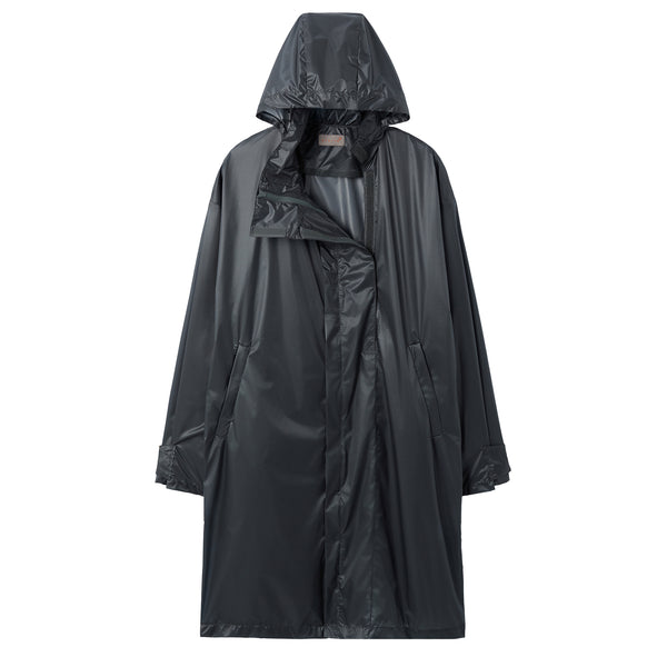Sturla - Ghost Shell Coat - Charcoal Blue Translucent Nylon