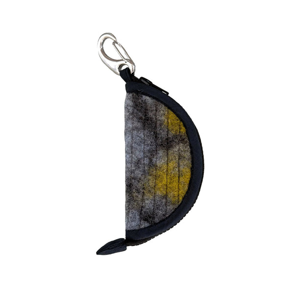 Sturla - Half Moon Pouch - French Navy Shot Nylon/Felt