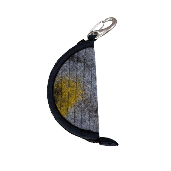 Sturla - Half Moon Pouch - French Navy Shot Nylon/Felt