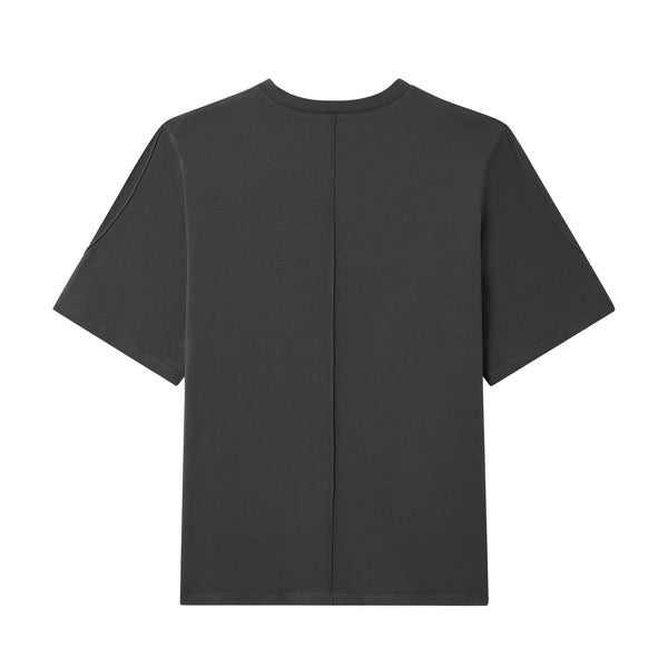 Sturla - Incision S/S Shirt - Ash Grey Cotton Jersey