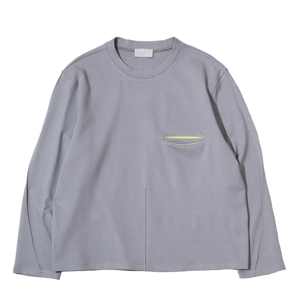 Sturla - Mens Incision L/S - Grey Cotton Jersey