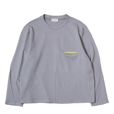 Sturla - Mens Incision L/S - Grey Cotton Jersey