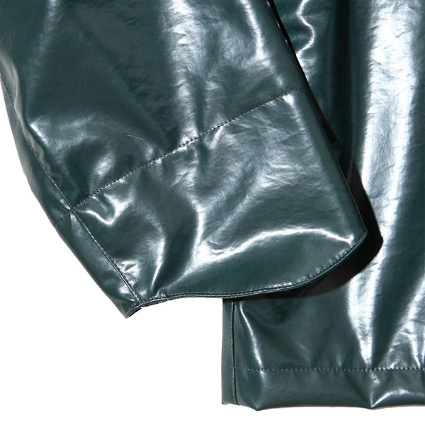 Sturla - Tab Hooded Jacket - Bottle Green Laminated Nylon Canvas