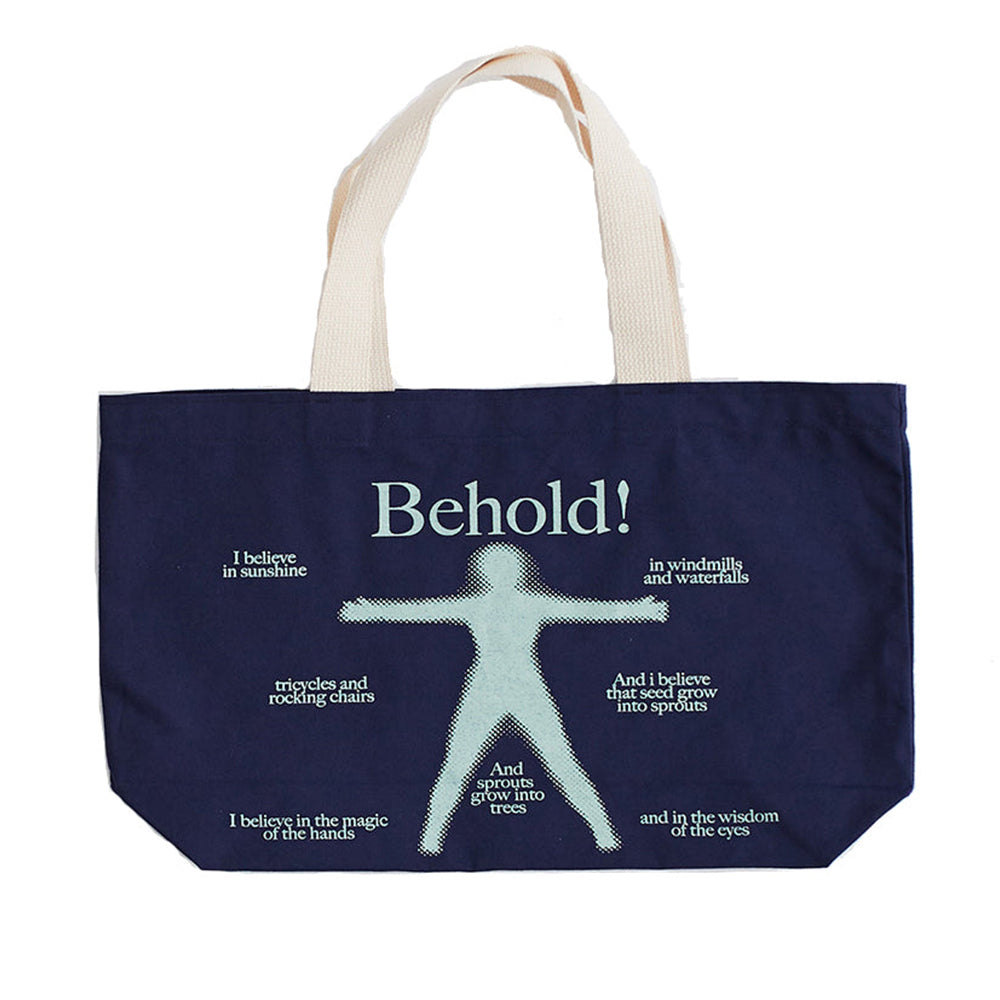 ALL CAPS STUDIO - Behold Tote Bag - Navy
