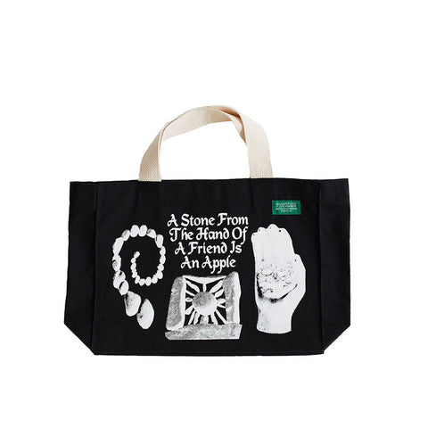 ALL CAPS STUDIO - Life Is The Green Leaf, Small Tote Bag - Black