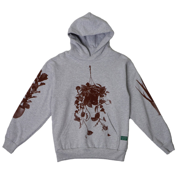 ALL CAPS STUDIO - Plant Collection Hooded Sweatshirt - Ash