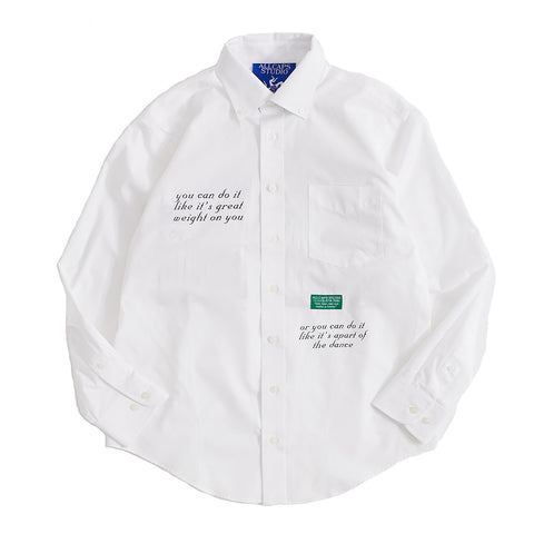 ALL CAPS STUDIO - The Wonders Button Up Shirt - White