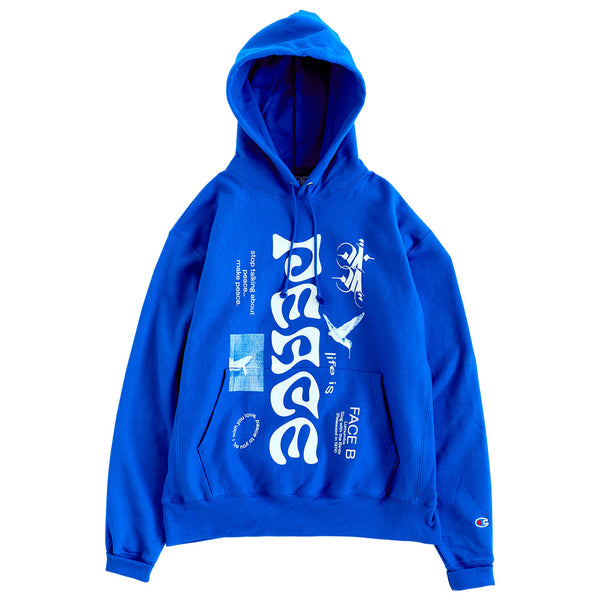 ALL CAPS STUDIO - Lumumba Hooded Sweatshirt - Royal Blue