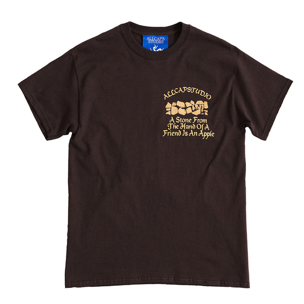 ALL CAPS STUDIO - Hand Of A Friend T-Shirt - Chocolate Brown