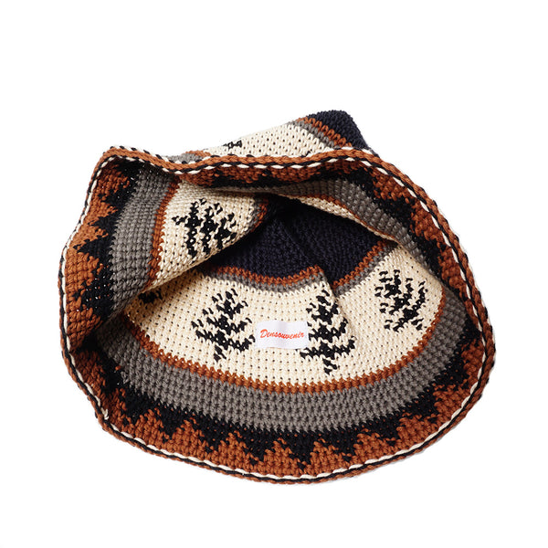 Den Souvenir - Pine Tree Crochet Hat - Cream